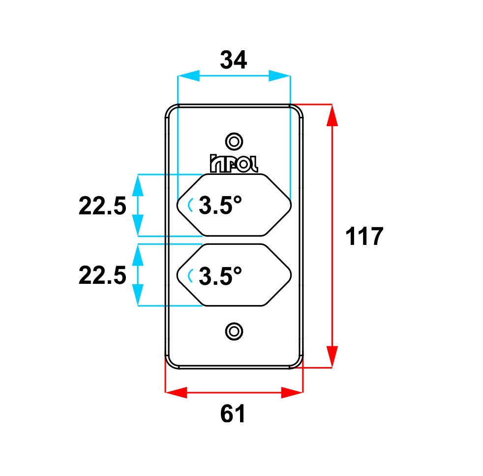 TAMPA 2 TOMADAS HEXAGONAL PRETO (CAIXA CONDULETE 117MMX61MM) 1'  - Foto 1