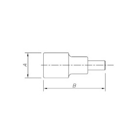 SOQUETE BIT 1/2X50 8MM HEXAGONAL - Foto 1
