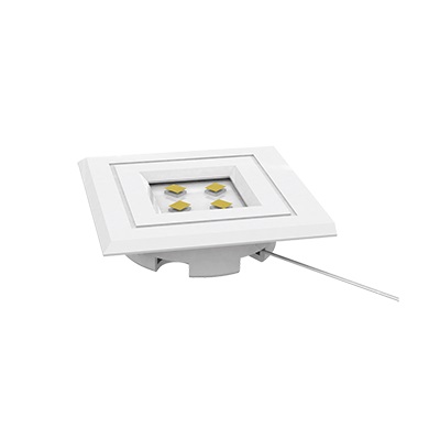 LUMINARIA LED QUADRADA BRANCA EMBUTIR 35MM 1.2W 6000K 110/220V  - Foto 1