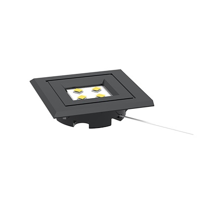 LUMINARIA LED QUADRADA PRETA EMBUTIR 35MM 1.2W 3000K 110/220V  - Foto 1