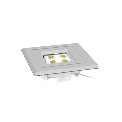LUMINARIA LED QUADRADA CROMADA EMBUTIR 35MM 1.2W 3000K 110/220V  - Foto 1