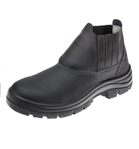 BOTINA 44 COURO PRETA ELASTICO BICO A�O SOLA PU BIDENSIDADE 11SFB48-A SAFETY FLEX CA43409 - Foto 1