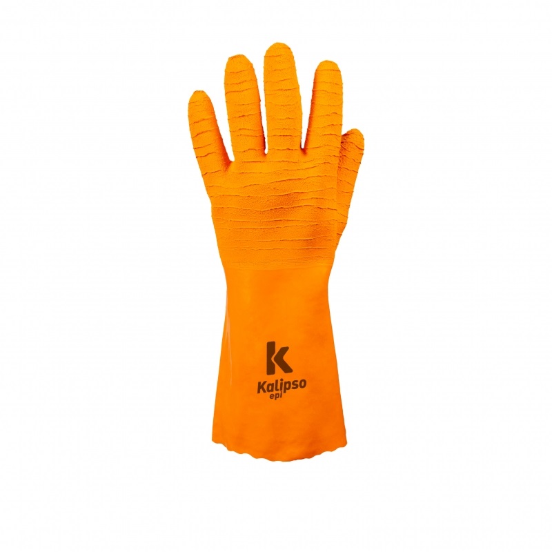 LUVA SUPORTE T�XTIL 9 (G) LARANJA BANHO L�TEX TOTAL CORRUGADO SUMATRA  CA43590 - Foto 1