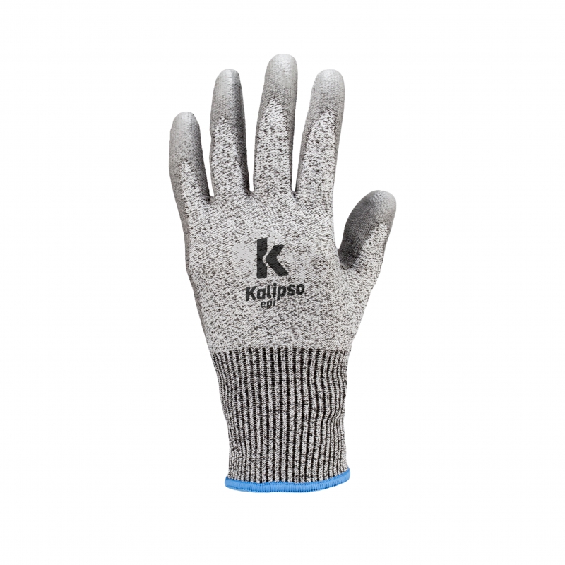 LUVA POLIETILENO DE ALTA DENSIDADE E FIBRA DE VIDRO 9 (G) ANTICORTE BANHO POLIURETANO CINZA SAARA  CA34712 - Foto 1