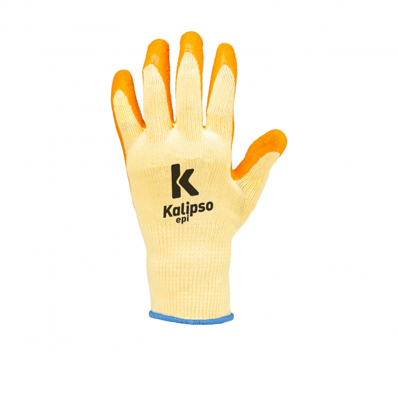 LUVA TRICOTADA EM POLI�STER 8 (M) LARANJA BANHO L�TEX TOTAL CORRUGADO ORANGE FLEX  CA20858 - Foto 1