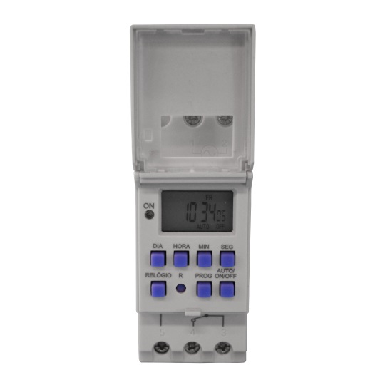 INTERRUPTOR TEMPORIZADO FIXAO TRILHO DIN 220V 50/60HZ (40 PROGRAMAES) - Foto 2