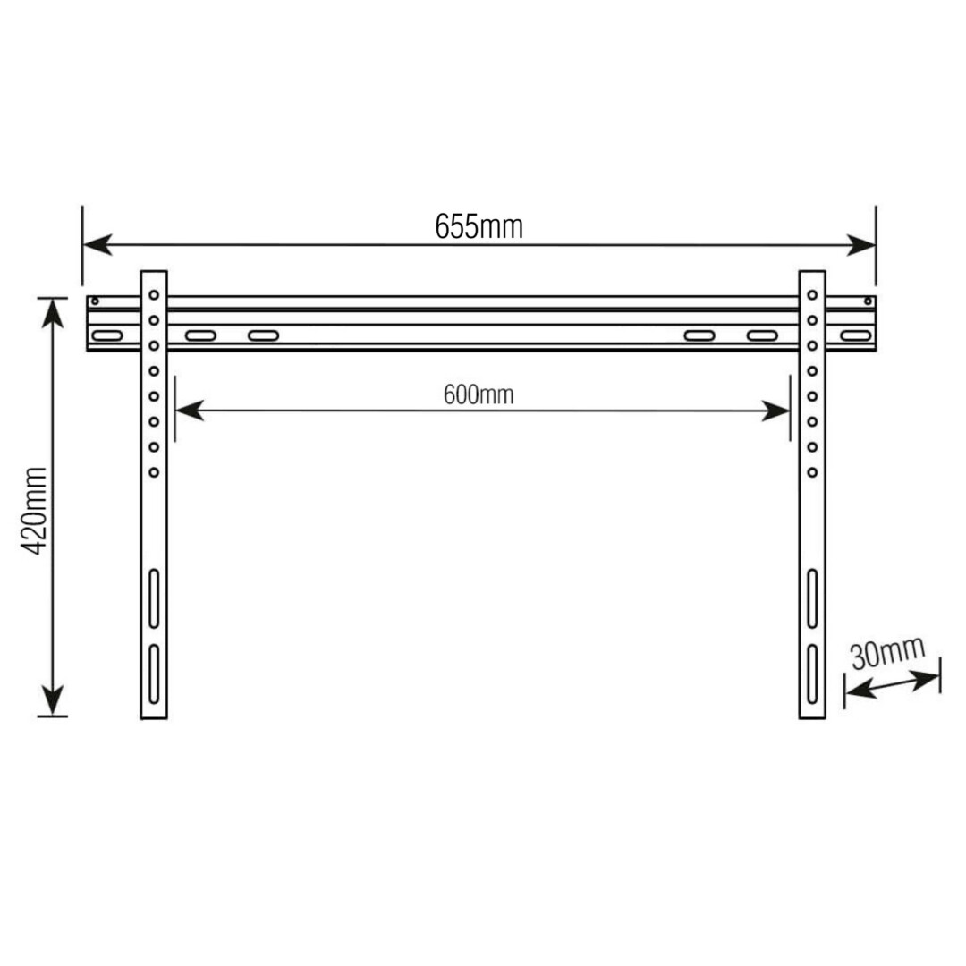 SUPORTE FIXO ULTRA SLIM PARA TV LED, LCD, PLASMA, 3D E SMART TV DE 37'' A 85'' - Foto 2