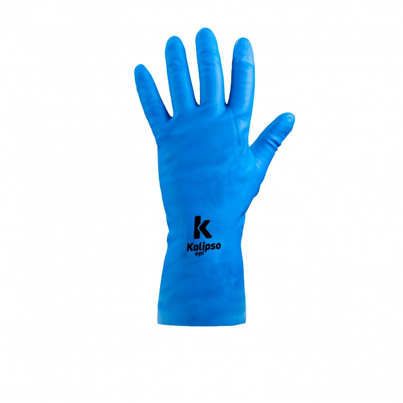 LUVA LATEX NATURAL 7 (P) 0.35MM AZUL TRATAMENTO INTERNO VERNIZ SILVER CLORINADO  CA32728 - Foto 1