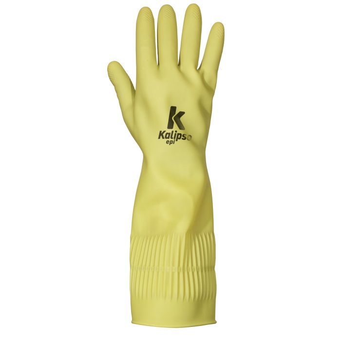 LUVA LATEX NATURAL 10 (GG) BEGE INTERIOR CLORINADO ANTIDERRAPANTE PUNHO 42CM MAIORCA CA45045 - Foto 1