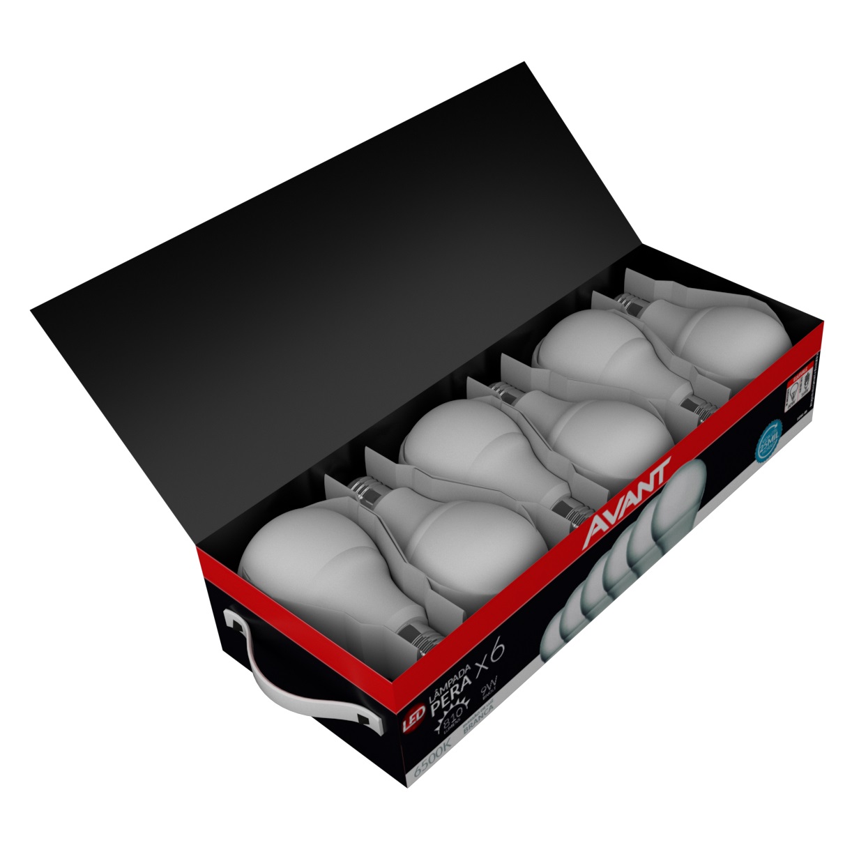 PACK COM 6 LAMPADAS LED PERA 9W MK803 G 803 LUMENS BIVOLT - Foto 1