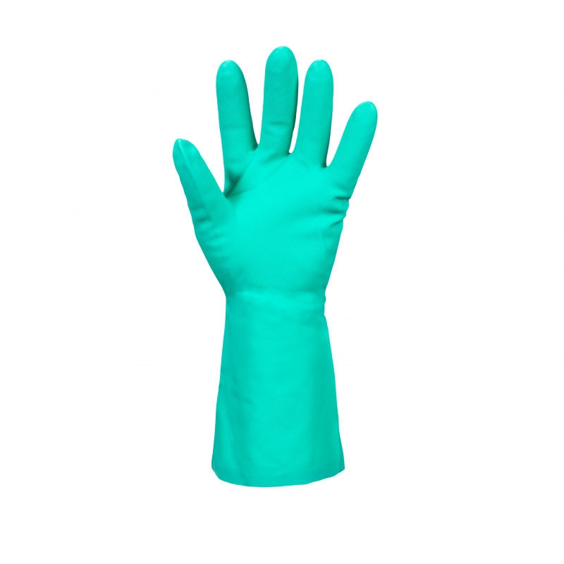 LUVA BORRACHA NITR�LICA 9 (G) 0.38MM VERDE INTERIOR FLOCADO NITRILICA-KA CA11769 - Foto 1