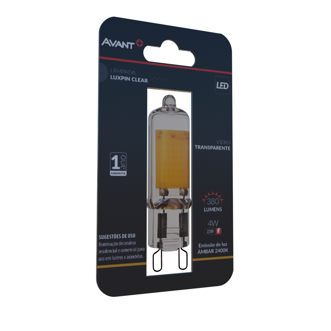 LAMPADA RETRO LUXPIN CLEAR G9 4W 2400K (AMARELA) BIVOLT - Foto 2