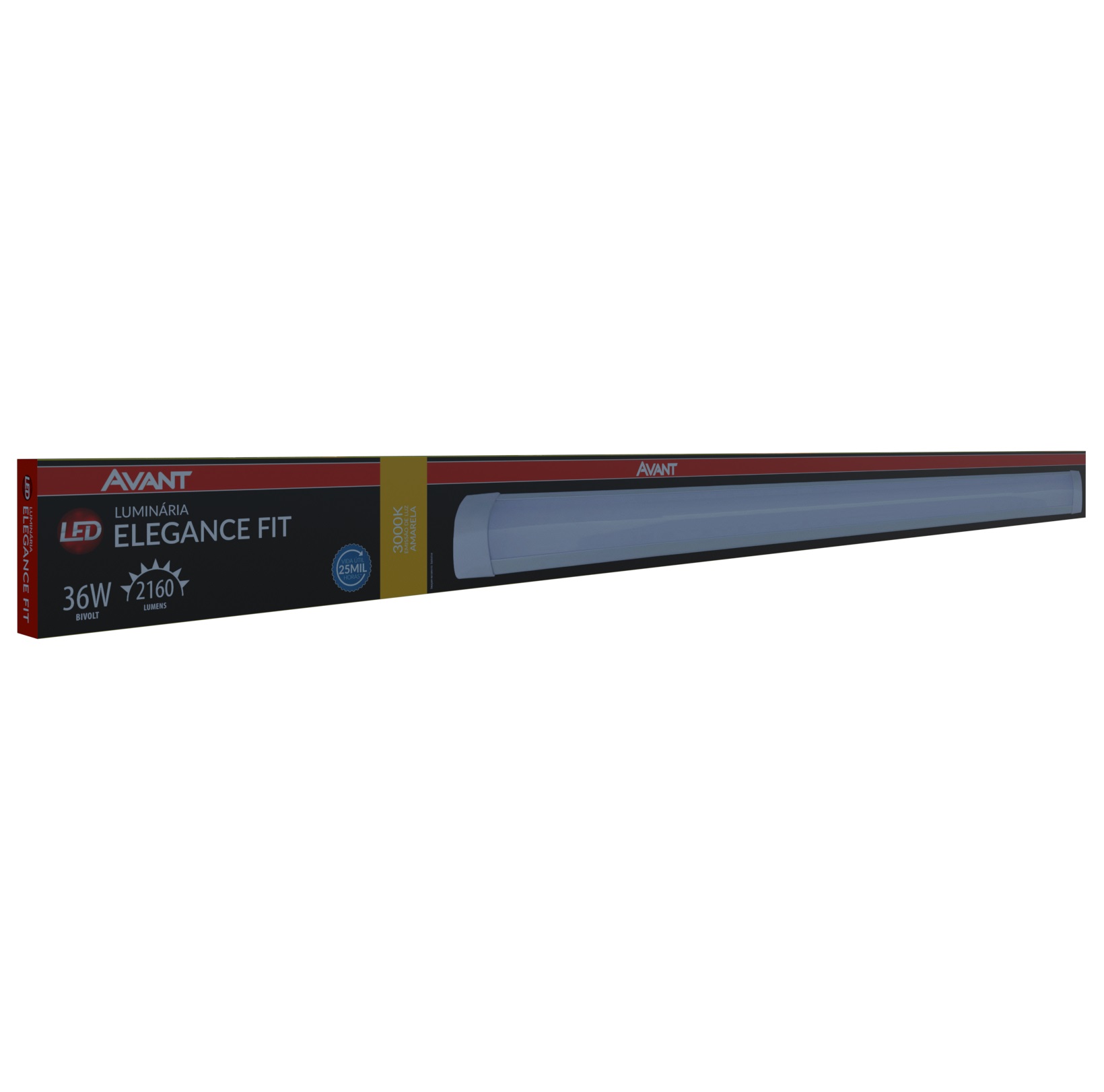 LUMINRIA LED ELEGANCE FIT 3000K (AMARELA) 36W 2160 LUMENS - Foto 2