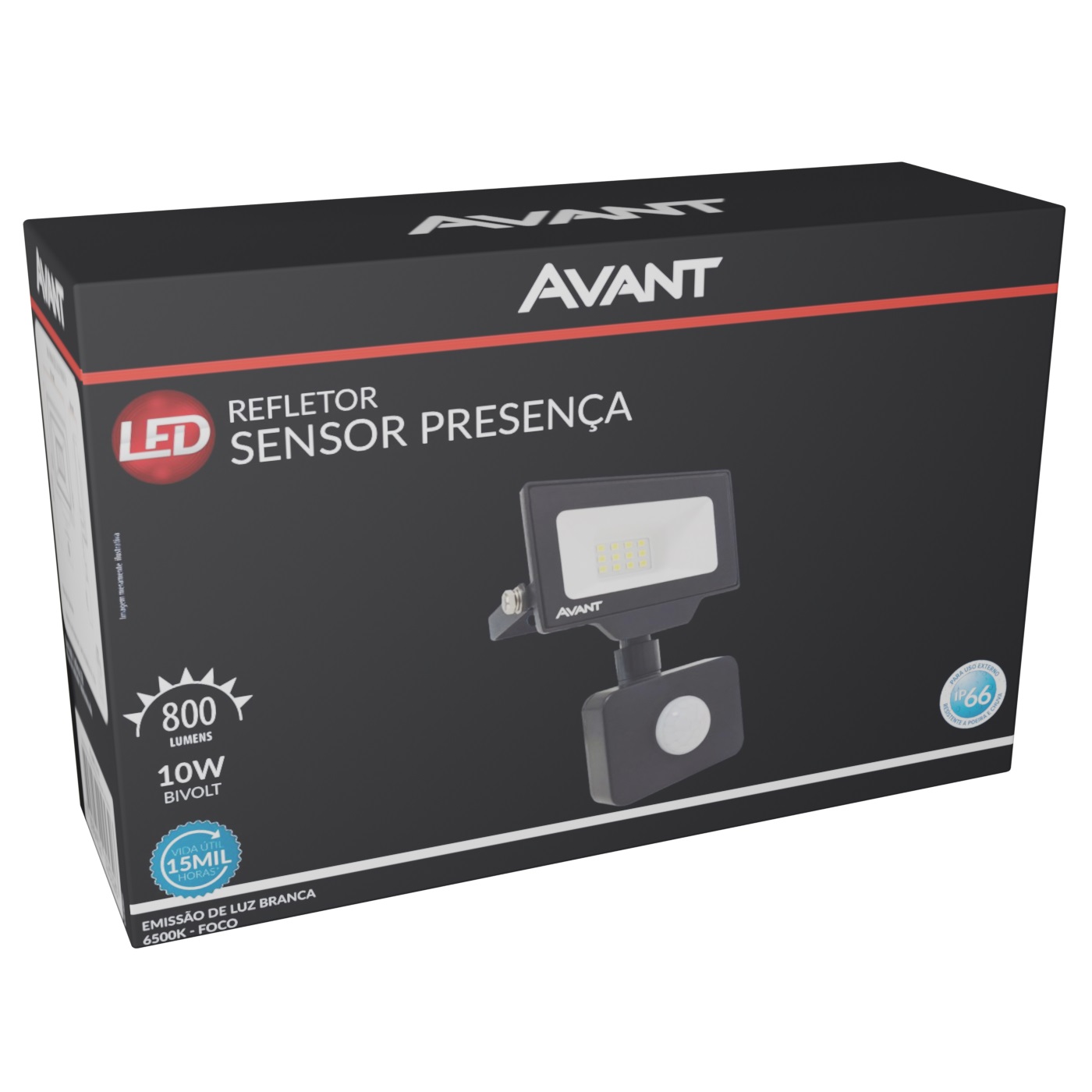 REFLETOR COM SENSOR DE PRESENA 10W 6500K (BRANCA) - Foto 1
