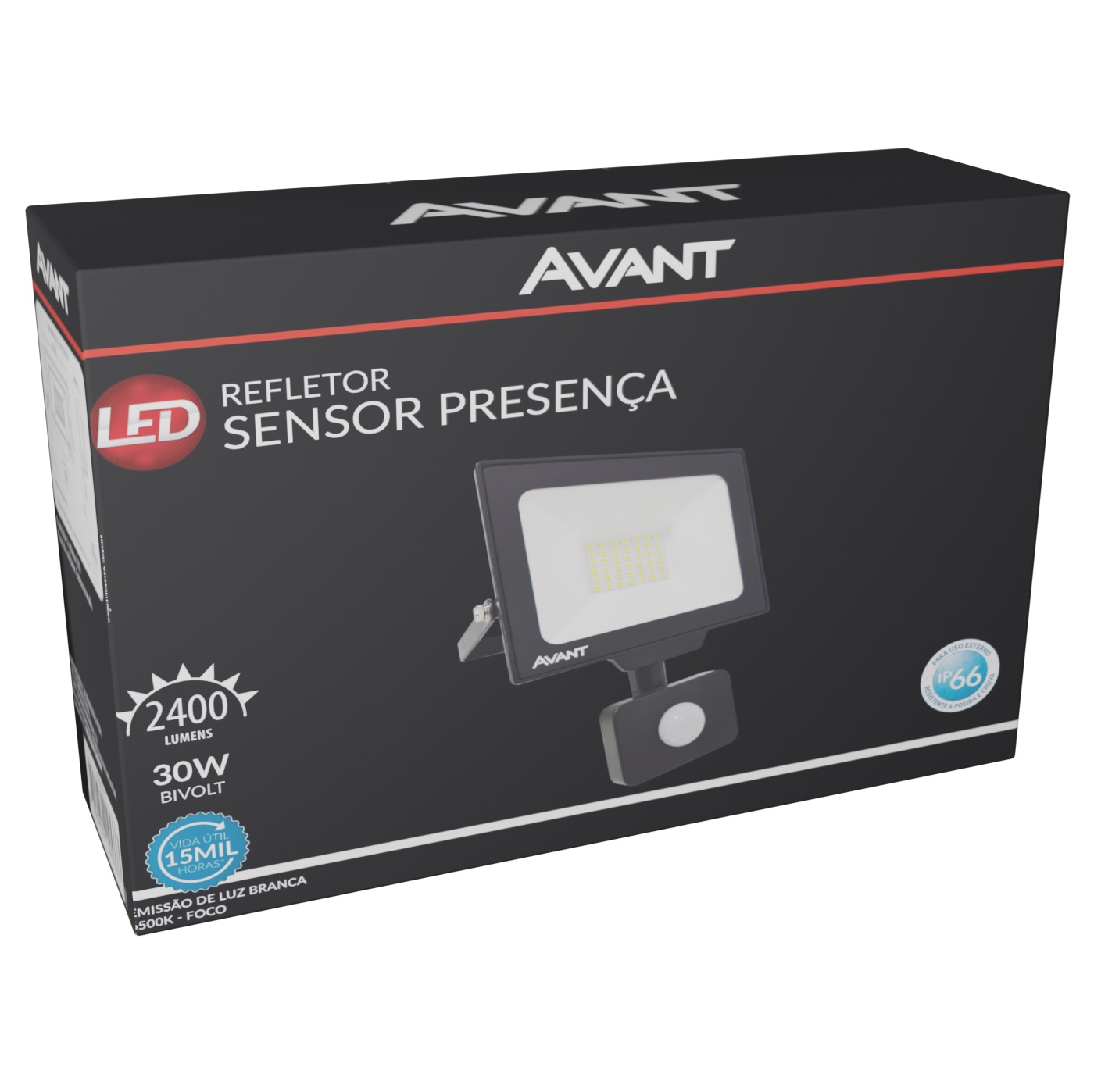 REFLETOR COM SENSOR DE PRESENA 30W 6500K (BRANCA) - Foto 2
