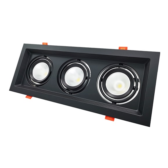 SPOT LED EVIDENCE TRIO 3000K (AMARELA) (BRANCA) 6500K 21W 1680 LUMENS PRETO FOSCO