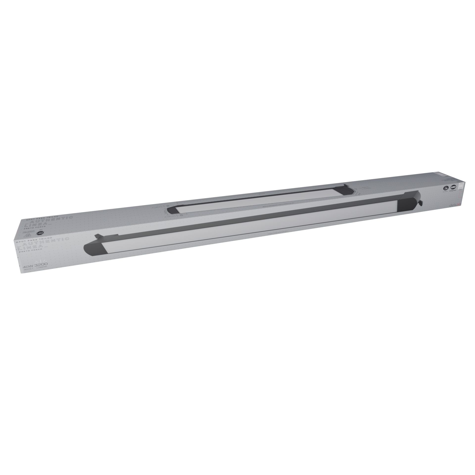 SPOT TRILHO AUTHENTIC LINEA 40W 6500K (BRANCA) PRETO FOSCO - Foto 2