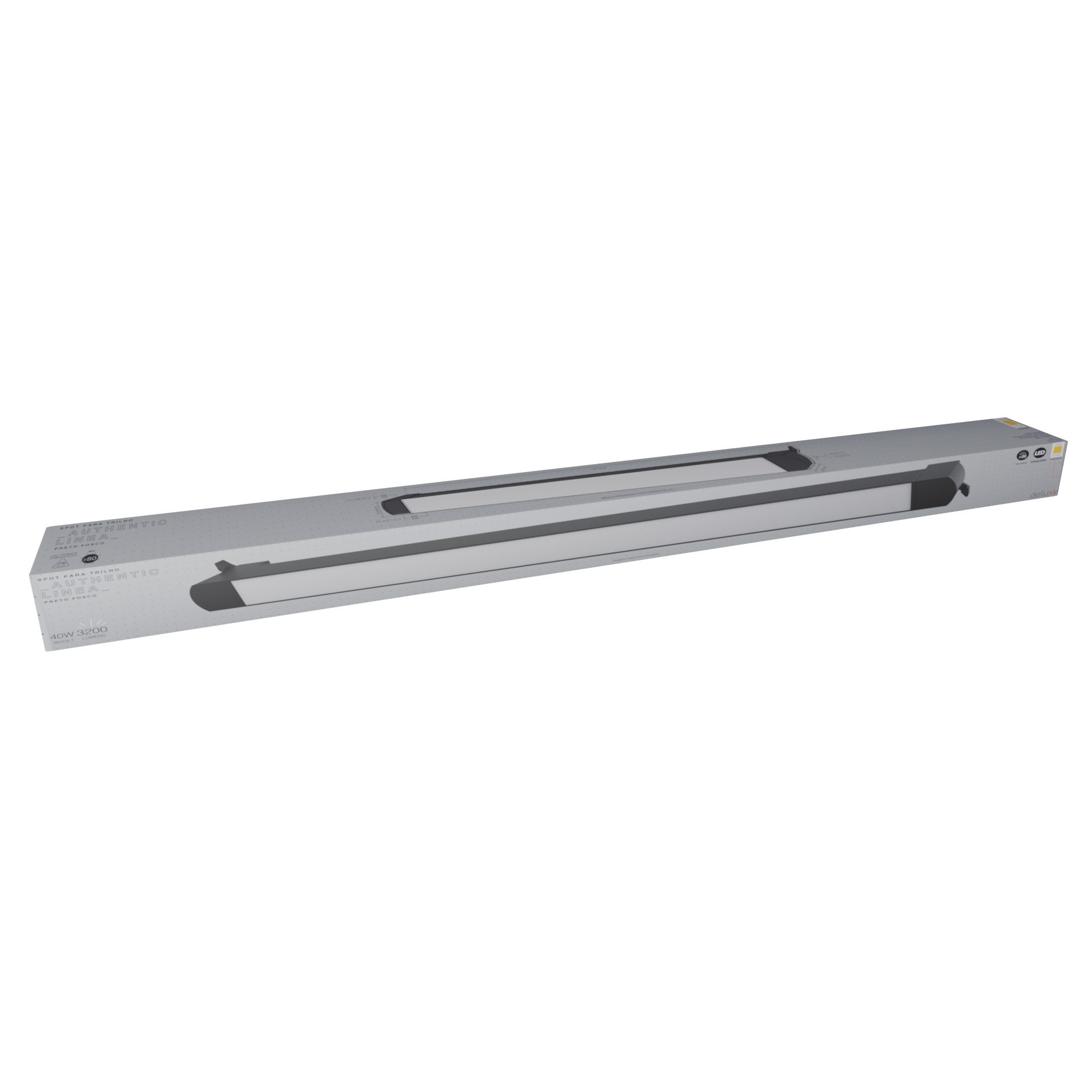 SPOT TRILHO AUTHENTIC LINEA 40W 2700K (AMARELA) PRETO FOSCO - Foto 2