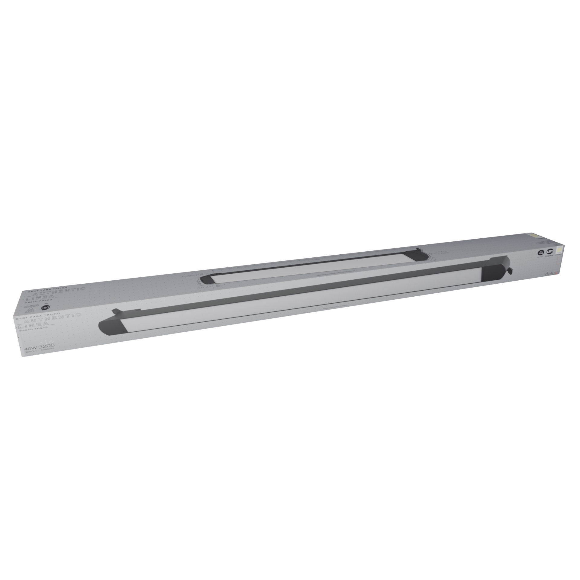 SPOT TRILHO AUTHENTIC LINEA 40W 4000K (NEUTRA)PRETO FOSCO - Foto 2