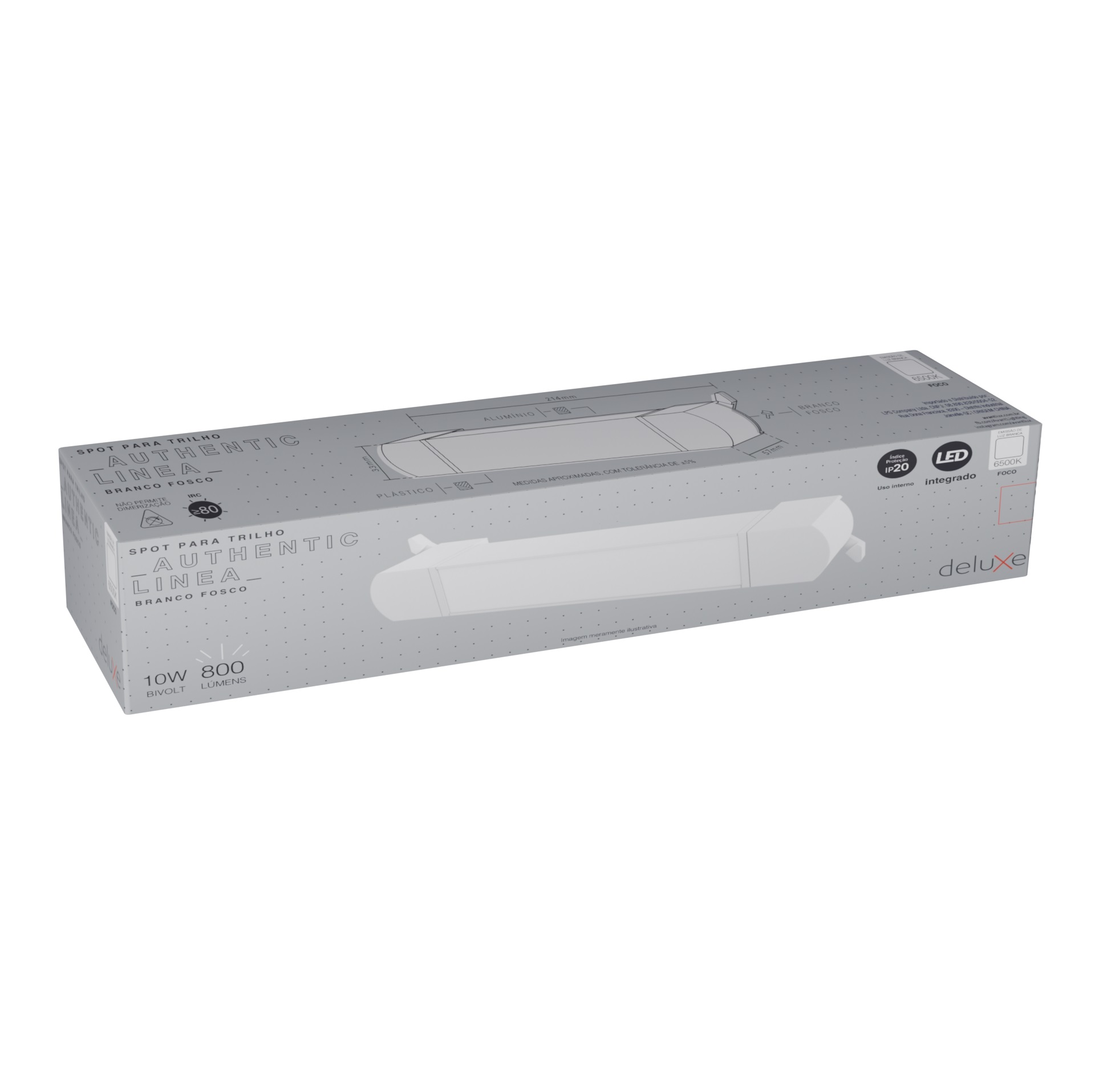 SPOT TRILHO AUTHENTIC LINEA 10W 6500K (BRANCA) BRANCO FOSCO - Foto 2