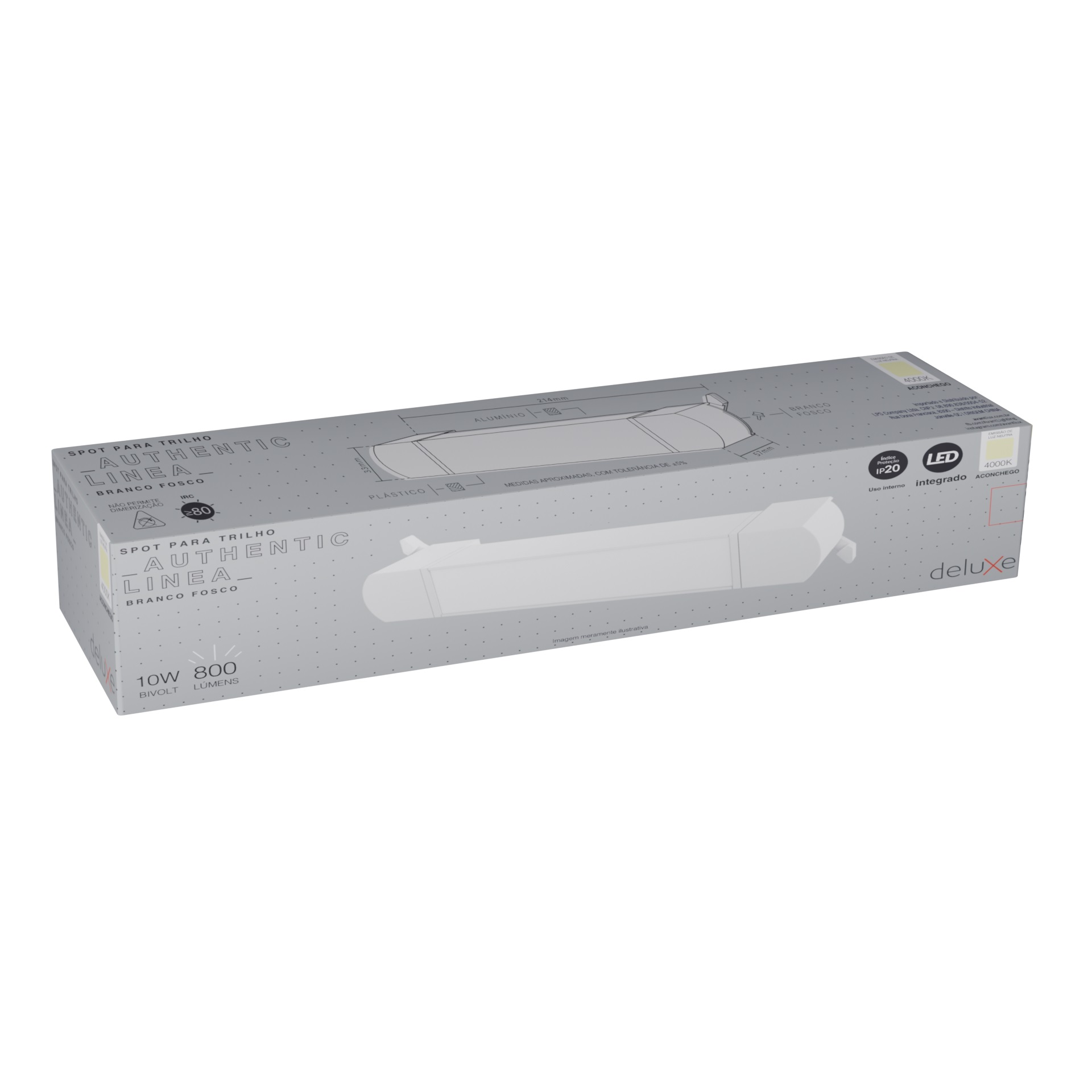 SPOT TRILHO AUTHENTIC LINEA 10W 4000K (NEUTRA)BRANCO FOSCO - Foto 2