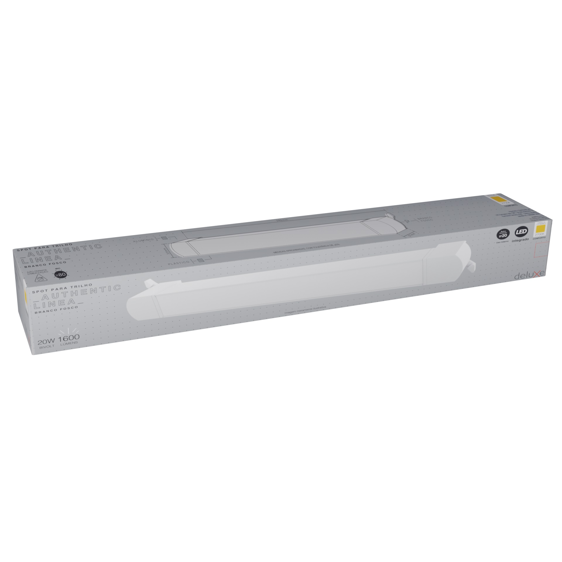 SPOT TRILHO AUTHENTIC LINEA 20W 2700K (AMARELA) BRANCO FOSCO - Foto 2
