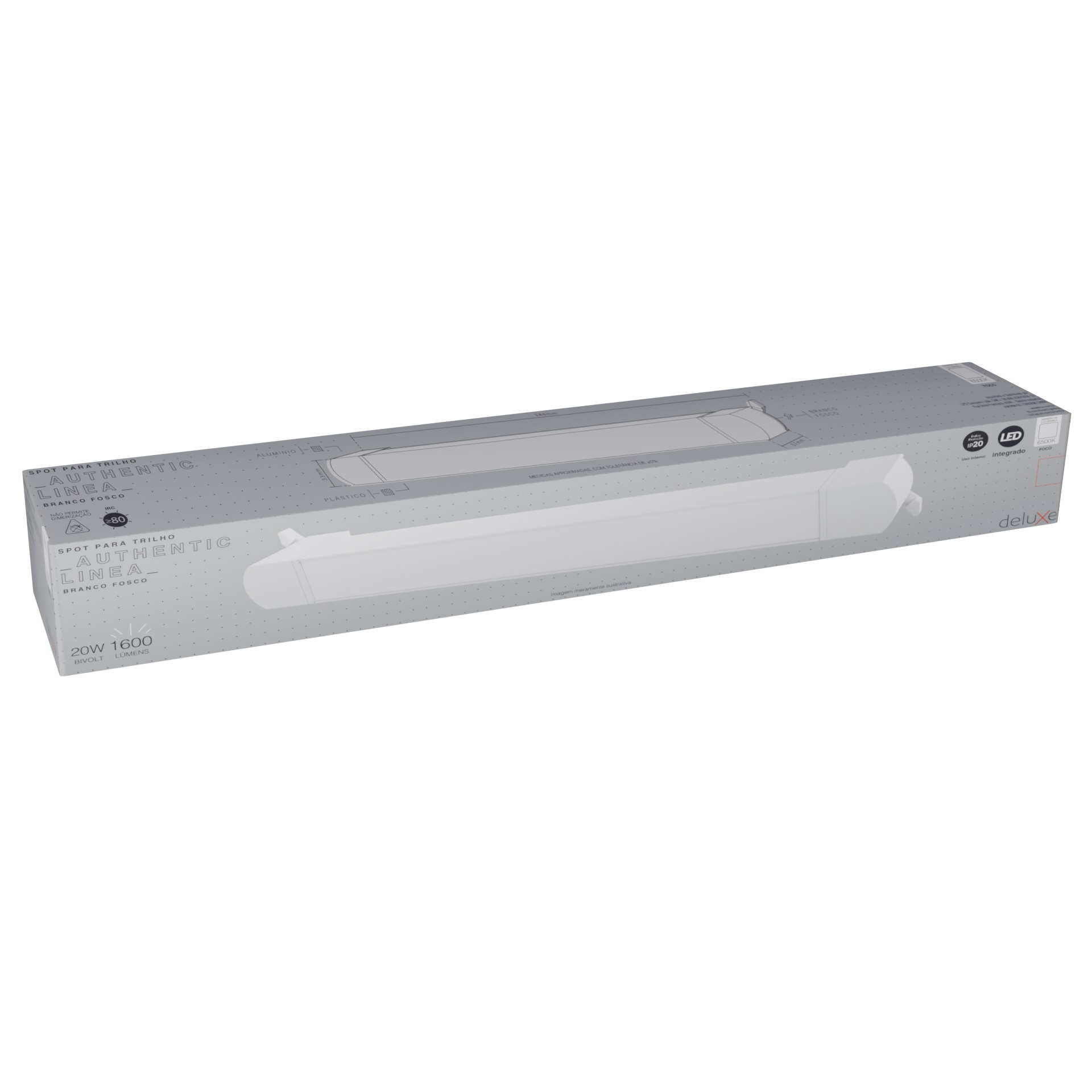 SPOT TRILHO AUTHENTIC LINEA 20W 6500K (BRANCA) BRANCO FOSCO - Foto 2