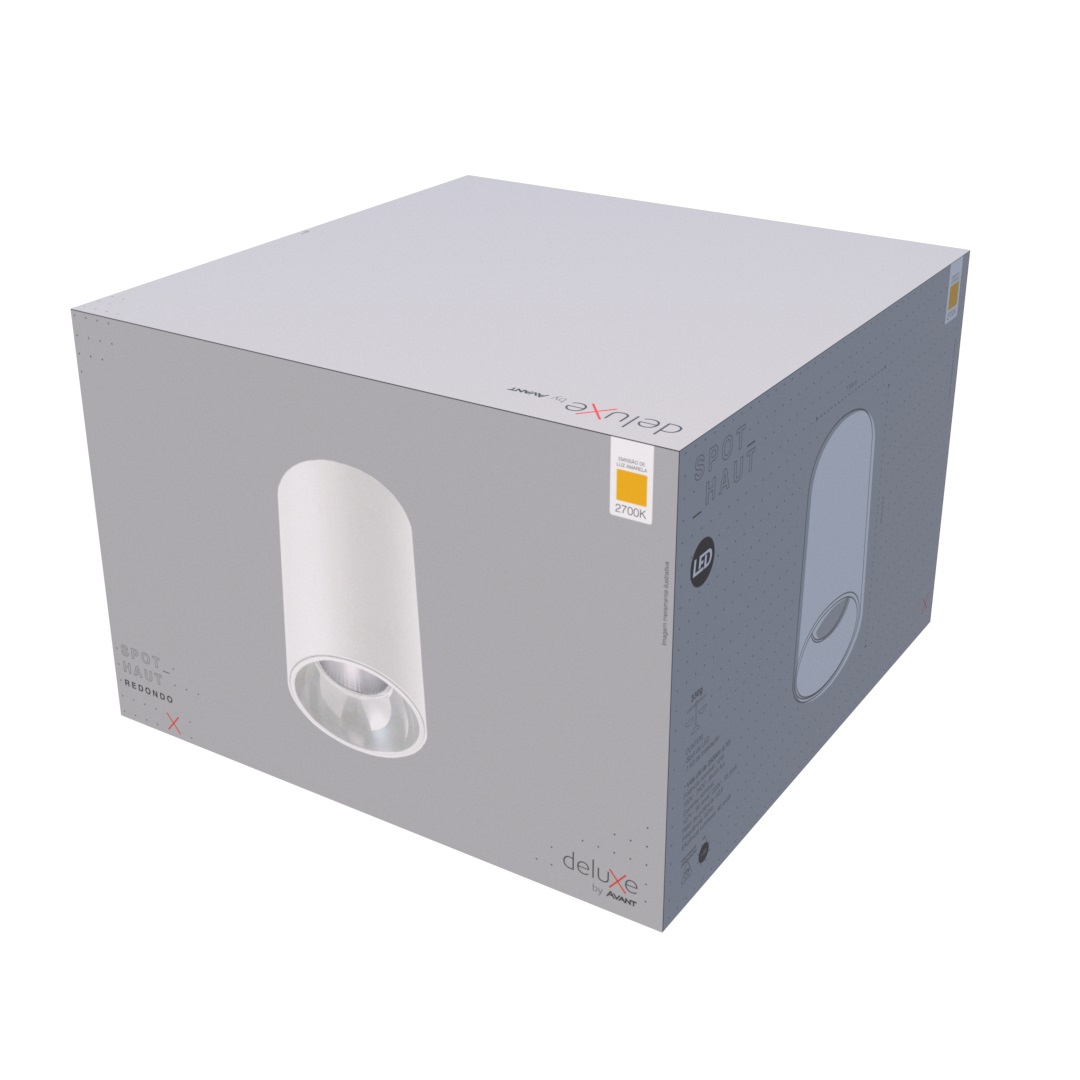 LUMINRIA LED SPOT HAUT REDONDO 2700K (AMARELA) 12W 960 LUMENS BRANCO FOSCO - Foto 1
