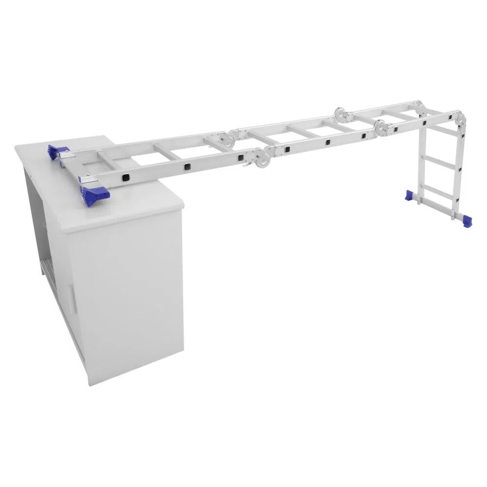 ESCADA MULTIFUNCIONAL COM PLATAF 4X3 MEDIDA TOTAL 3,36 METRO PARA 150KG - Foto 3