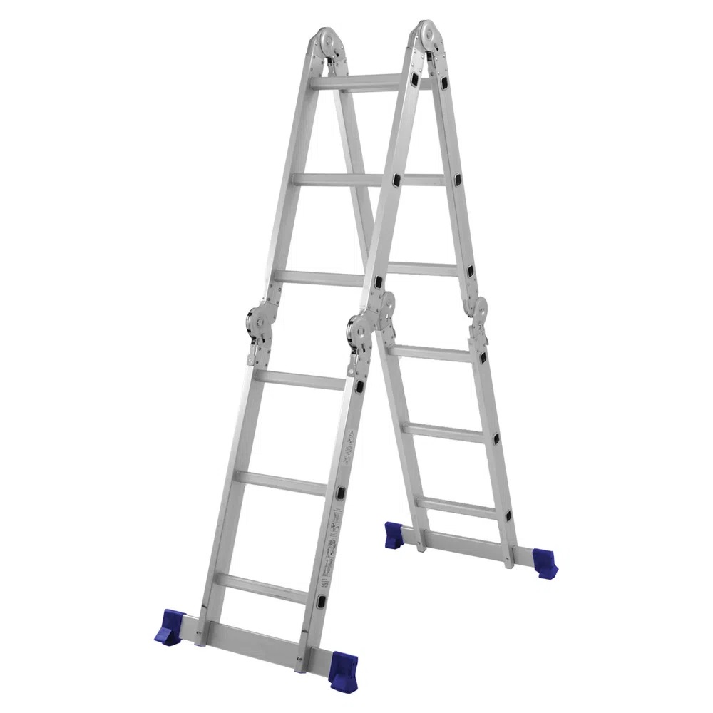 ESCADA MULTIFUNCIONAL COM PLATAF 4X3 MEDIDA TOTAL 3,36 METRO PARA 150KG - Foto 5