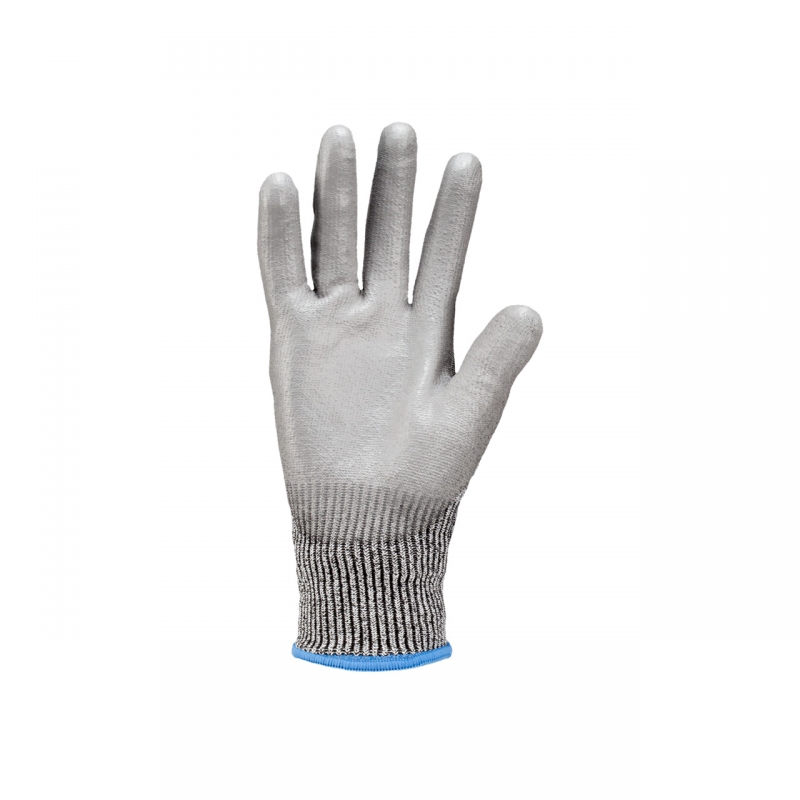 LUVA POLIETILENO DE ALTA DENSIDADE E FIBRA DE VIDRO 10 (XG) ANTICORTE BANHO POLIURETANO CINZA SAARA  CA34712 - Foto 1