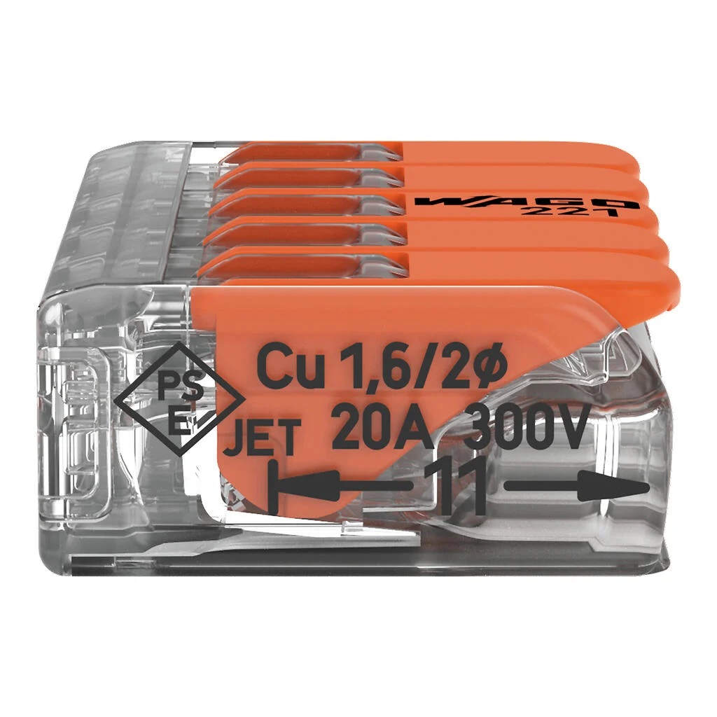 CONECTOR DE EMENDA 5 PLOS (CABO 0,14 MM A 4,00MM) 450V 32A IP20 - Foto 3