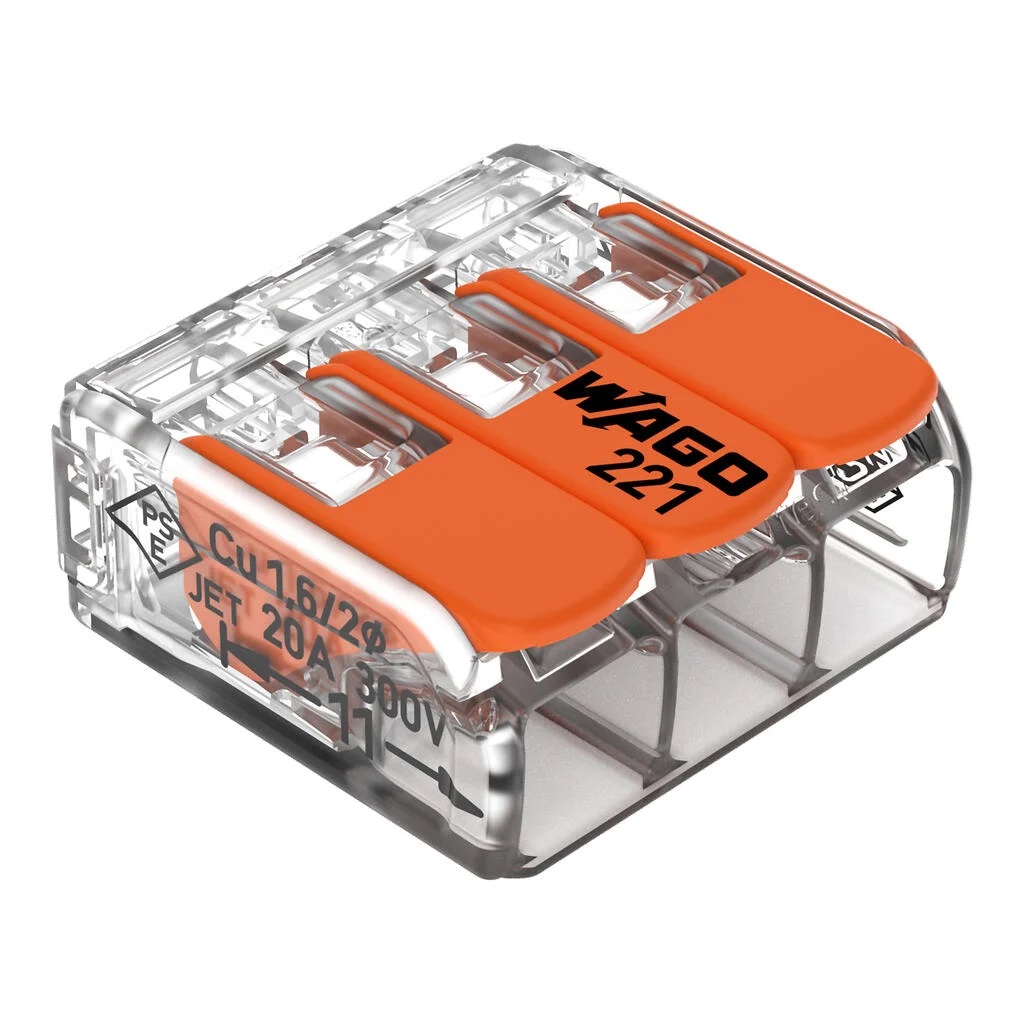CONECTOR DE EMENDA 3 PLOS (CABO 0,5 MM A 6,00MM) 450V 41A IP20 - Foto 1