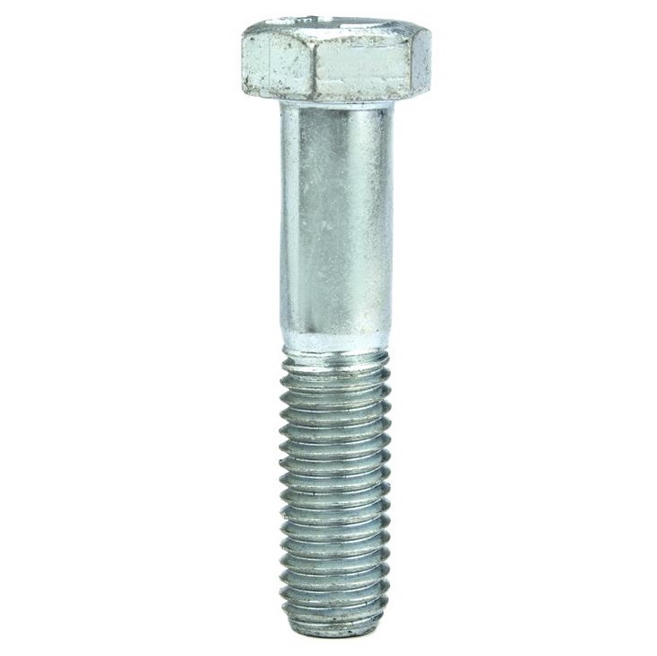 PARAFUSO SEXTAVADO 1X2.1/2 UNC GRAU 2 PASSO 8 ROSCA PARCIAL ZINCADO BRANCO