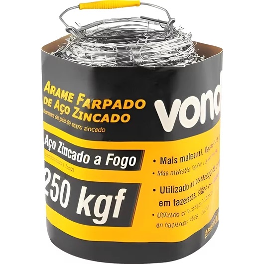 ARAME FARPADO 250KGF ROLO COM 100 METROS - Foto 1