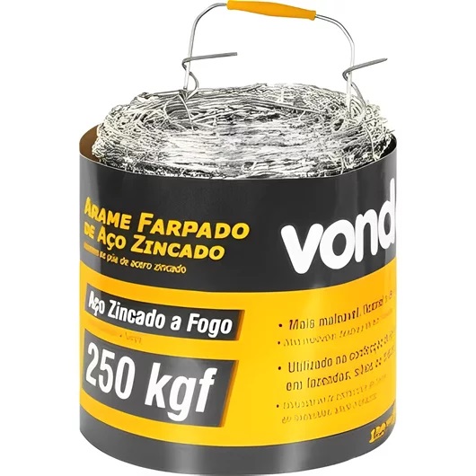ARAME FARPADO 250KGF ROLO COM 250 METROS - Foto 1