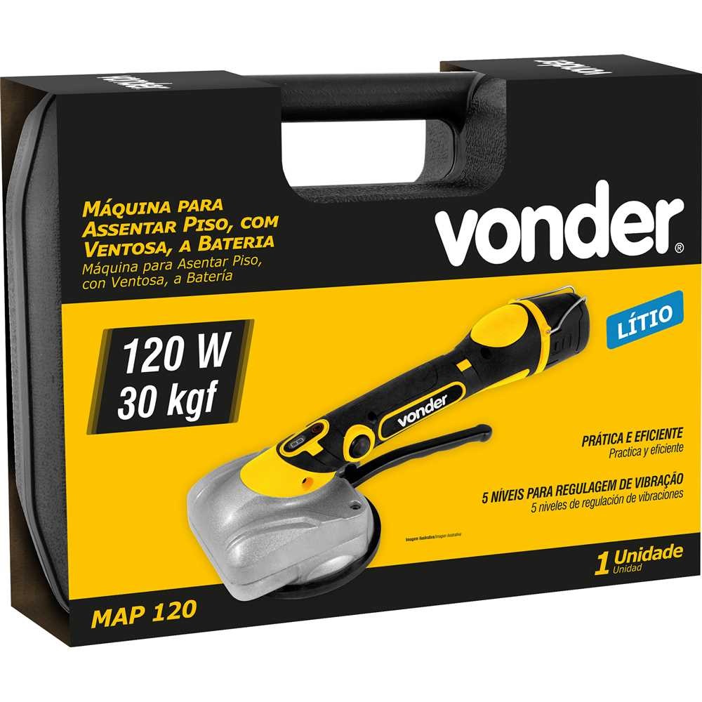 M�QUINA DE ASSENTAR PISO COM VENTOSA BATERIA 12V MAP120 120W - Foto 3
