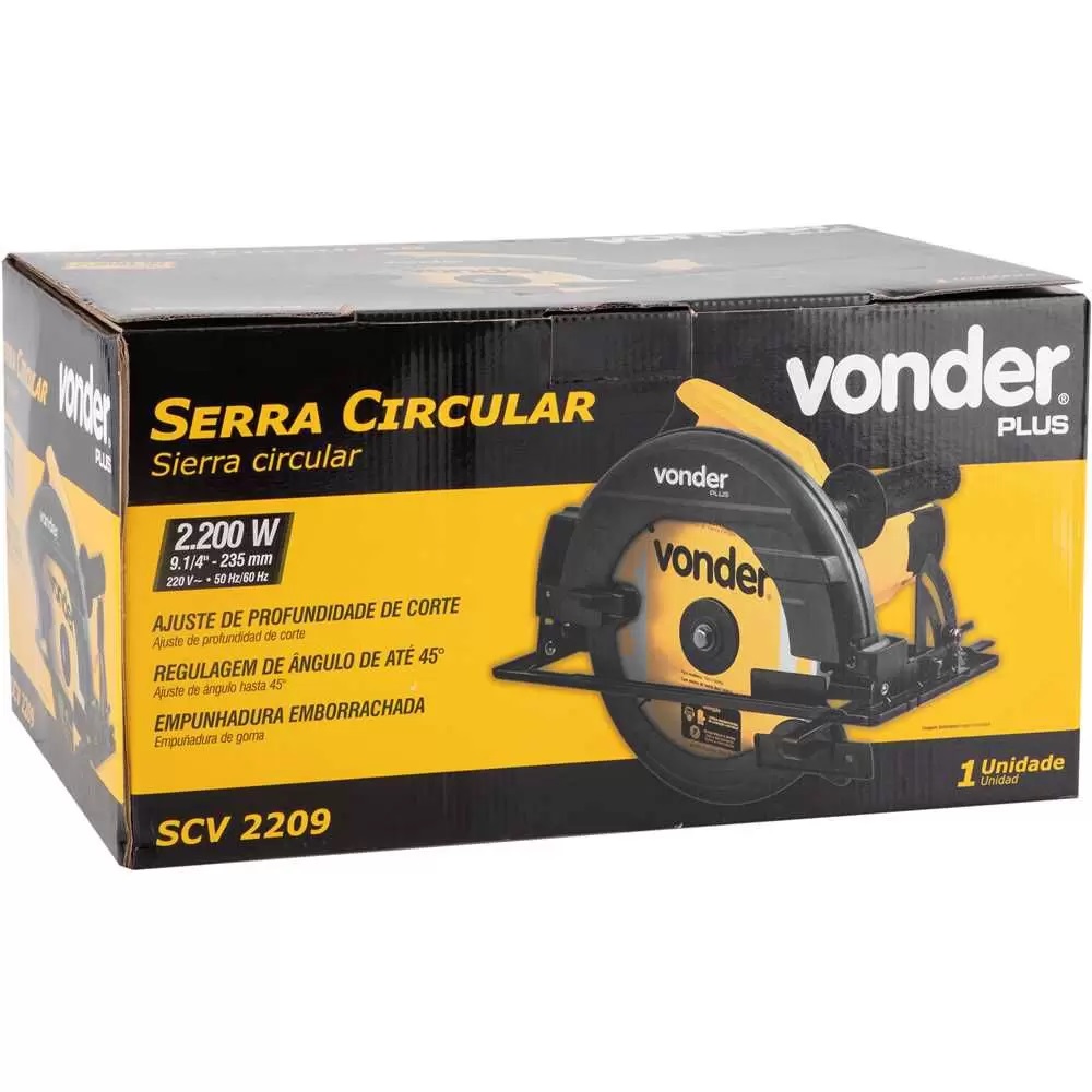 SERRA CIRCULAR 9.1/4 SCV2209 220V 2200W USO INDUSTRIAL - Foto 2
