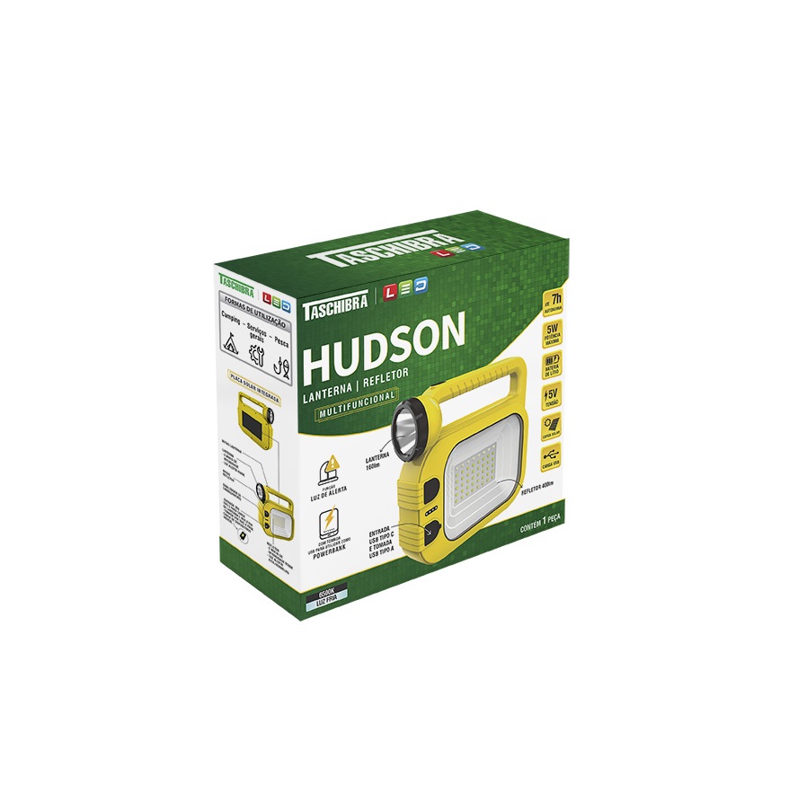 LANTERNA LED HUDSON SOLAR RECARREGAVEL - Foto 1