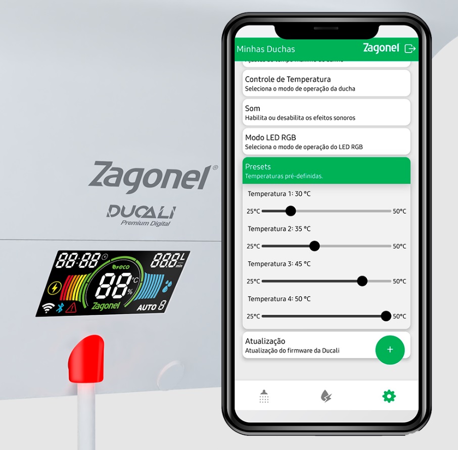 DUCHA ELETRONICA DUCALI PREMIUM DIGITAL 7500W 220V BRANCO - Foto 2