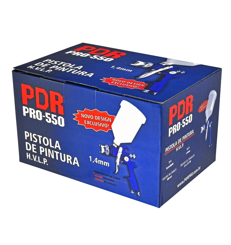 PISTOLA DE PINTURA HVLP BICO 1,7MM PRO-550/1.7 - Foto 1