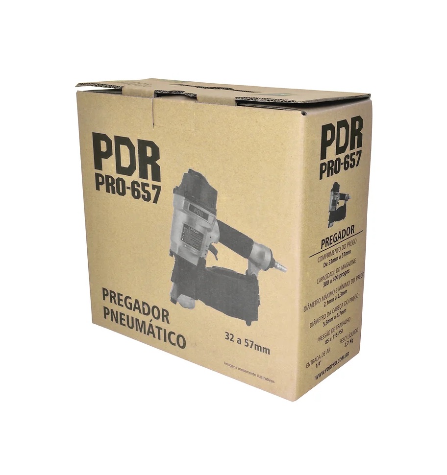 PREGADOR PRO-657 PREGOS 32 A 57MM CAPACIDADE 400 PREGOS - Foto 1