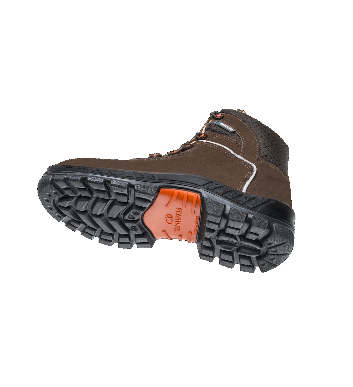 BOTINA 43 COURO NOBUCK MARRON AMARRAR BICO PLASTICO SOLA BIDENSIDADE 75PR29  CA41370 - Foto 2