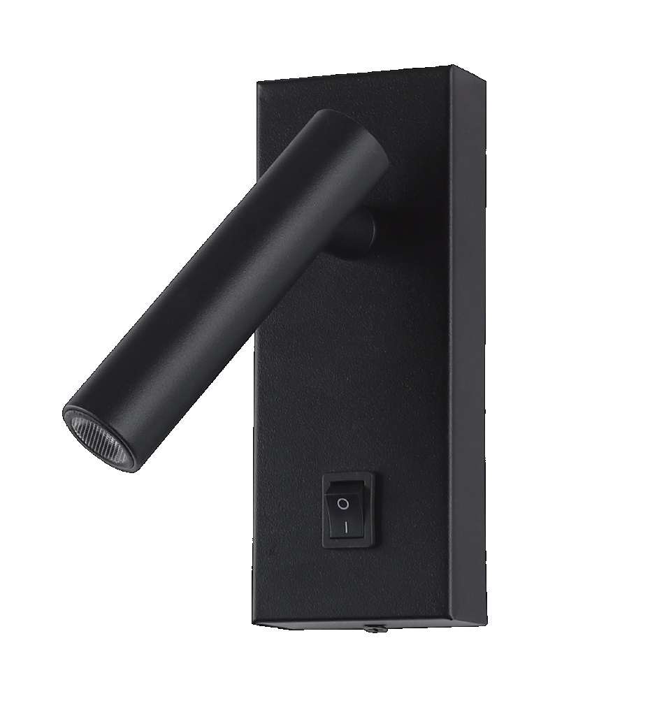 ARANDELA CABECEIRA 2W PRETO BIVOLT FOCO DIRECIONAVEL LEYA - Foto 1