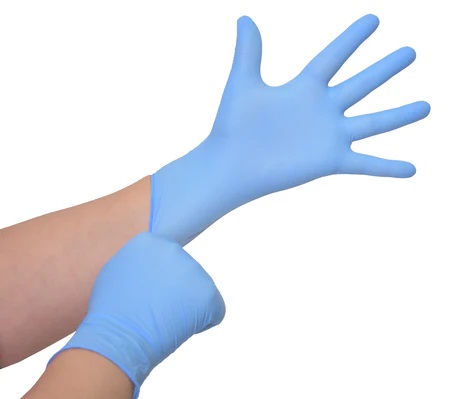 LUVA NITRILICA 7 (P) AZUL (CAIXA COM 100 UNIDADES) CA 44951 - Foto 1