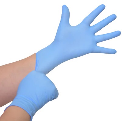 LUVA NITRILICA 9 (G) AZUL (CAIXA COM 100 UNIDADES) CA 44951 - Foto 1