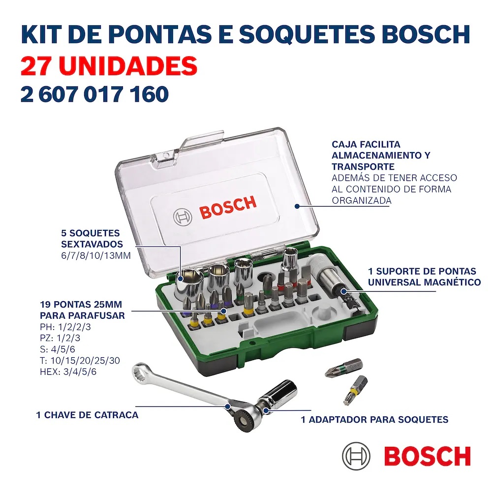 JOGO DE BITS 27 PCS BOSCH - Foto 3