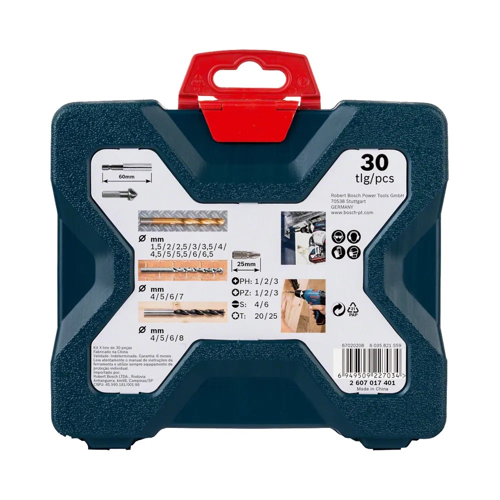 KIT PONTAS E BROCAS TITANIO X-LINE 30 PCS - Foto 2