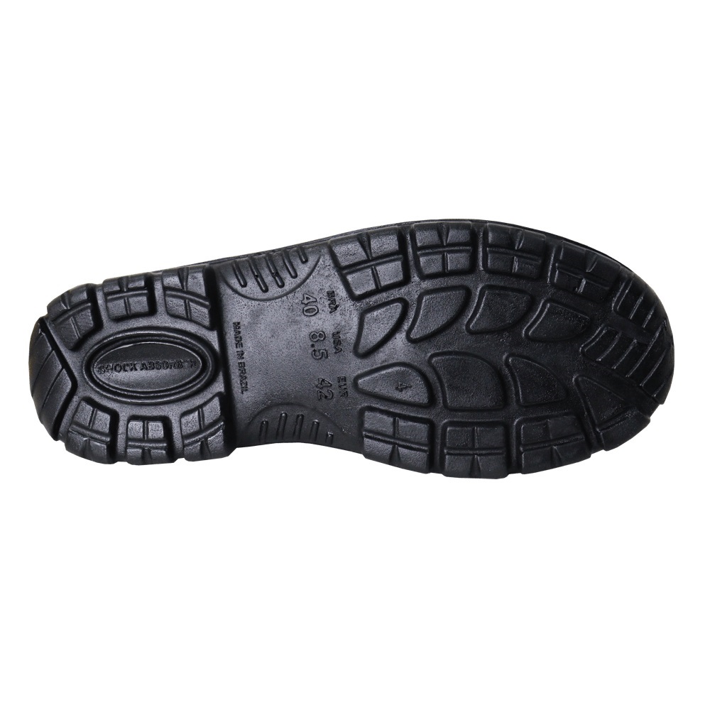 BOTINA 40 COURO PRETA ELASTICO BICO PLASTICO SOLA PU 010PVC10  CA17015 - Foto 1