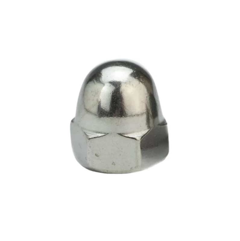 PORCA CALOTA 3/8 UNC (INOX 304 - PASSO 16 - CH 9/16)
